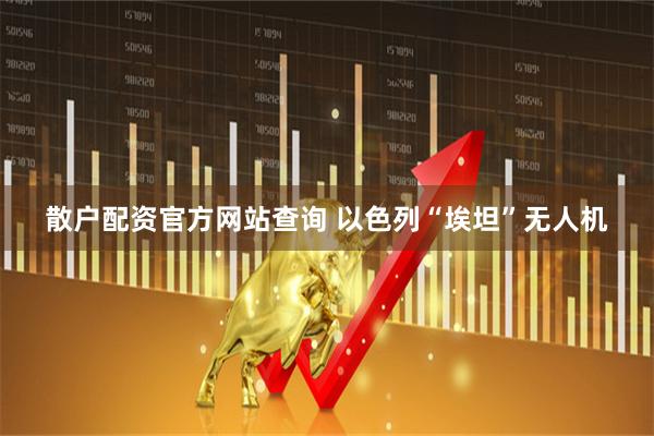 散户配资官方网站查询 以色列“埃坦”无人机